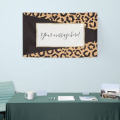 Modern Black Gold Cheetah Leopard Animal Print Spandoek (Beurs)