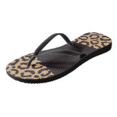 Modern Black Gold Cheetah Leopard Animal Print Teenslippers (Schuin)