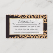 Modern Black Gold Cheetah Leopard Animal Print Visitekaartje (Achterkant)