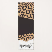 Modern Black Gold Cheetah Leopard Animal Print Yogamat (Voorkant)