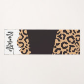 Modern Black Gold Cheetah Leopard Animal Print Yogamat (Voorkant (horizontaal))