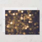 Modern Black Gold Corporate Holiday Party Kaart (Achterkant)