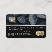 Modern Black Gold Credit Kaart Cadeaubon Visitekaartje (Voorkant)