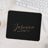 Modern Black Gold Feminine Script Name Muismat