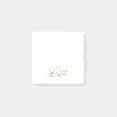 Modern Black Gold Feminine Script Name Post-it® Notes (Voorkant)