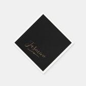 Modern Black Gold Feminine Script Name Servet (Hoek)