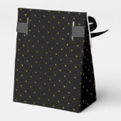 Modern Black & Gold Foil-effect Weddenschap Bedankdoosjes (Achterkant)