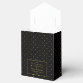 Modern Black & Gold Foil-effect Weddenschap Bedankdoosjes (Geopend)