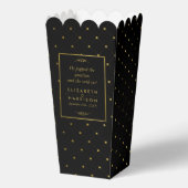 Modern Black & Gold Foil-effect Weddenschap Bedankdoosjes (Voorkant)