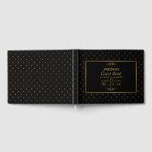 Modern Black & Gold Foil-effect Weddenschap Gastenboek (Volledig)