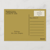 Modern Black & Gold Foil Effect Weddenschap Hartel Briefkaart (Achterkant)