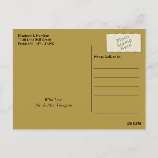 Modern Black & Gold Foil Effect Weddenschap Hartel Briefkaart (Achterkant)