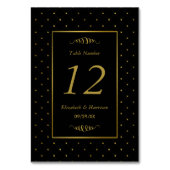 Modern Black & Gold Foil-effect Weddenschap Kaart (Achterkant)