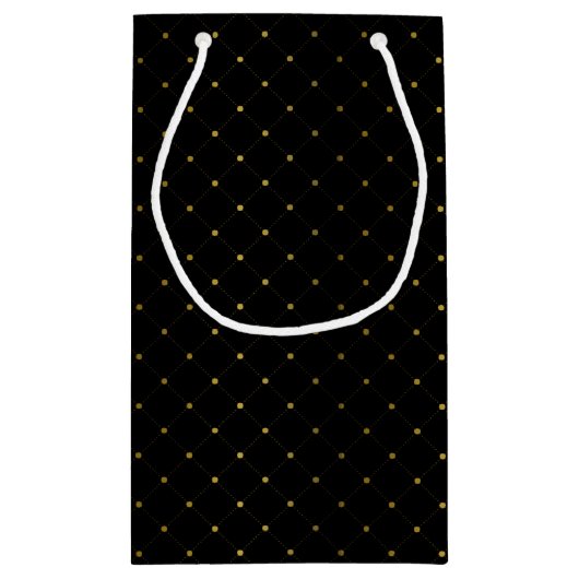 Modern Black & Gold Foil-effect Weddenschap Klein Cadeauzakje (Achterkant)