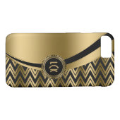 Modern Black & Gold Geometric Zigzag Chevron 2a Case-Mate iPhone Case (Achterkant (Horizontaal))