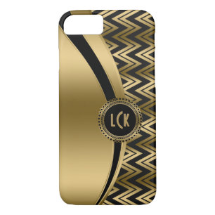 Modern Black & Gold Geometric Zigzag Chevron 2a Case-Mate iPhone Case