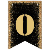 Modern Black & Gold Glitter Graduation Party Vlaggetjes (Tweede vlag)