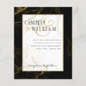 Modern Black Gold Glitter Wedding (Voorkant)