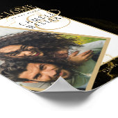 Modern Black Gold Glitter Wedding WELCOME SIGN Poster (Hoek)