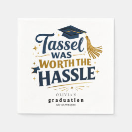 Modern Black & Gold Graduation Party Napkins  Servet