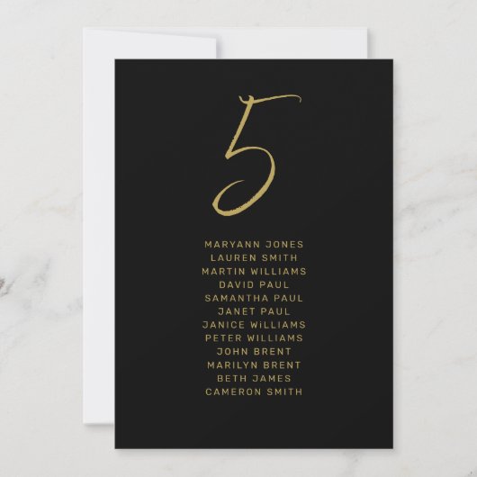 Modern Black Gold Hand Lettered Script Wedding (Voorkant)