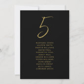 Modern Black Gold Hand Lettered Script Wedding (Achterkant)