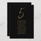 Modern Black Gold Hand Lettered Script Wedding (Voorkant / Achterkant)