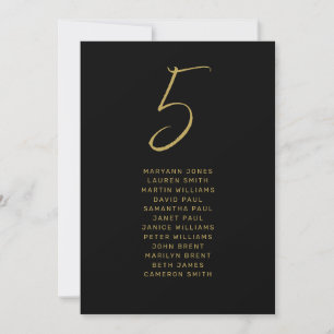Modern Black Gold Hand Lettered Script Wedding
