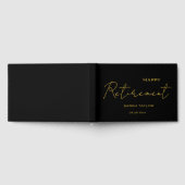 Modern Black & Gold Happy Retirement Personalized  Gastenboek (Volledig)