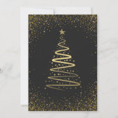 Modern Black Gold Jingle en Mingle Holiday Party Kaart (Achterkant)