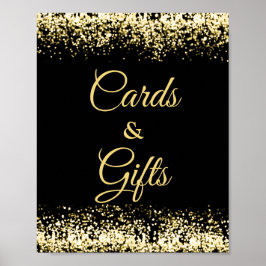 Modern Black Gold Kaarten en Gifts Poster