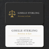 Modern Black & Gold Lawyer Visitekaartje