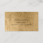 Modern Black Gold Luxe Visitekaartje, folie Visitekaartje (Achterkant)