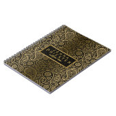 Modern Black & Gold  Paisley Pattern Notitieboek (Linkerzijde)