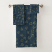 Modern Black Gold Pattern Trendy Bath Towel Bad Handdoek (Insitu)