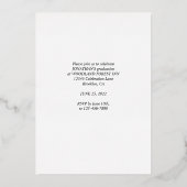 Modern Black Gold Pet Photo Afstuderen Folie Uitnodiging (Achterkant)