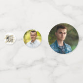 Modern Black Gold Photo Congrates Afstudeerder op  Confetti (Voorkanten)