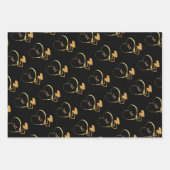 Modern Black Gold Photo Valentijn Love Script Name Inpakpapier Vel (Voorkant 2)