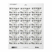 Modern Black & Gold Pine & Berries Holiday Adres Etiket (Full Sheet)