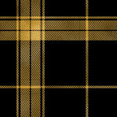 Modern Black Gold Plaid Custom Name Blanket Fleece Deken