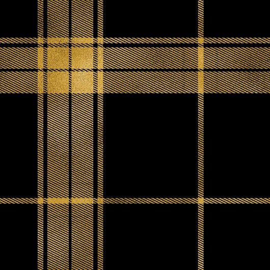 Modern Black Gold Plaid Custom Name Blanket Fleece Deken