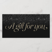 Modern Black & Gold Salon Spa Cadeaubonnen (Voorkant)