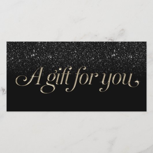 Modern Black & Gold Salon Spa Cadeaubonnen (Voorkant)
