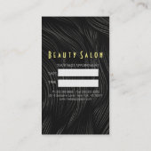 Modern Black Gold Scissors Hair Salon Haarstylist Afsprakenkaartje (Achterkant)