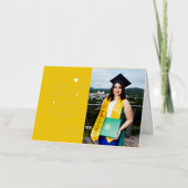 Modern Black Gold Script Afstuderen Hartelijk dank Folie Wenskaart (Voorkant)