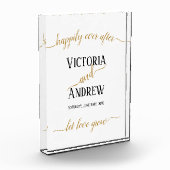 Modern Black Gold Script Minimal Wedding Fotoblokken (Links)