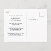 Modern Black Gold Script Photo Afstuderen Aankondigingskaart (Achterkant)