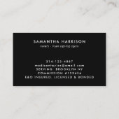 Modern Black Gold Simple Mobile Notary Loing Agent Visitekaartje (Achterkant)