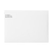 Modern Black & Gold Snowflake Stripe Address Label (Voorkant)