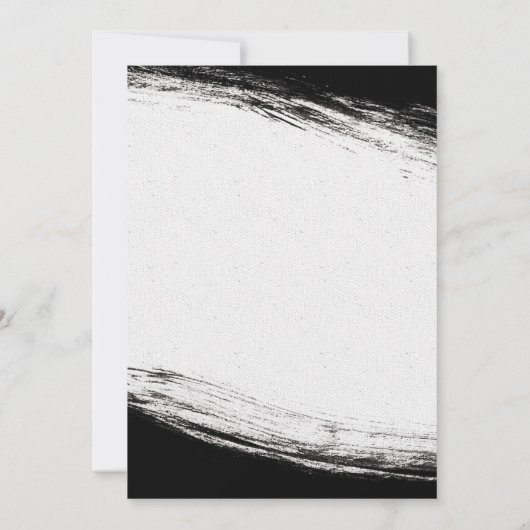 Modern Black & Gold Waterverf Geometr Verloving Kaart (Achterkant)